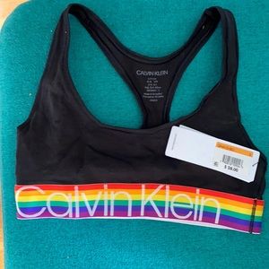 Calvin Klein Pride Rainbow Banded Sports Bra